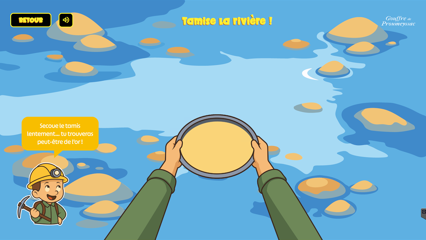 Aperçu écran du jeu de tamisage